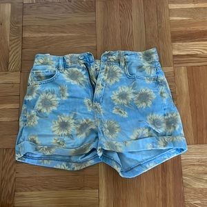 AE Summery Sunflower Jean Shorts